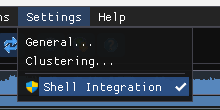 Shell integration dialog